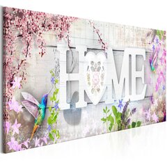 Pilt - Home and Hummingbirds (1 Part) Pink Narrow 135x45 cm hind ja info | Seinapildid | hansapost.ee