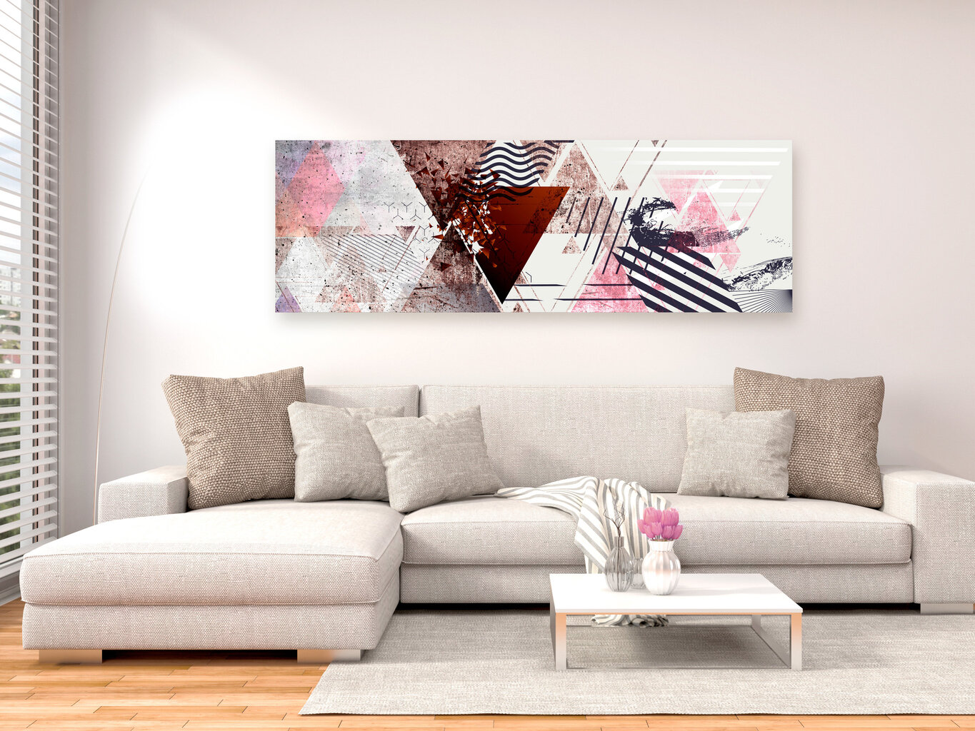 Pilt - Geometric Background (1 Part) Narrow 135x45 cm hind ja info | Seinapildid | hansapost.ee