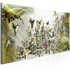 Pilt - Hummingbirds Dance (1 Part) Green Narrow 135x45 cm hind ja info | Seinapildid | hansapost.ee