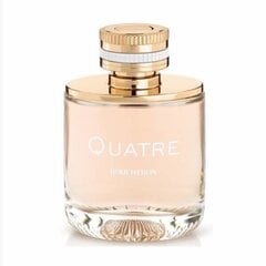 <p>Позвольте <strong>100% оригинальным Женская парфюмерия Quatre Boucheron (30 ml) EDP</strong> удивить вас и создайте женственный образ, используя эти эксклюзивные <strong>женские духи </strong>с уникальным, индивидуальным ароматом. Откройте для себя <strong>100% оригинальные продукты Boucheron</strong>!</p><br /><ul><li>Мощность: 30 ml</li><li>Тип: <ul><li>EDP (Eau de Parfum)</li><li>edp</li></ul></li><li>Название аромата: Quatre</li></ul> цена и информация | Духи для Нее | hansapost.ee