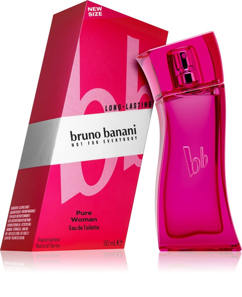 Naiste tualettvesi Bruno Banani Pure Woman EDT, 30 ml price and information | Parfüümid naistele | hansapost.ee