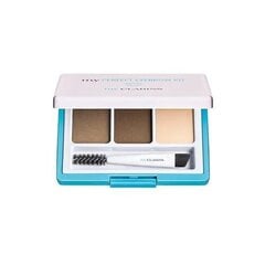 Kulmupalett Clarins My Clarins Perfect Eyebrow Kit, 3,5 g 02 Medium To Deep hind ja info | Kulmupliiatsid, -puudrid ja -värvid | hansapost.ee