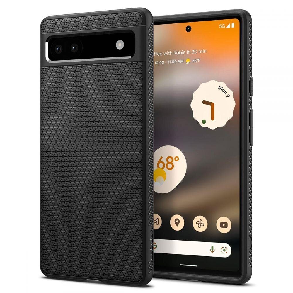 Telefoniümbris Spigen Liquid Air case cover Google Pixel 6A black (20919-0) hind ja info | Telefonide kaitsekaaned ja -ümbrised | hansapost.ee