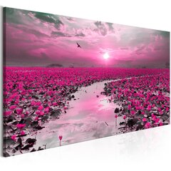 Pilt - Lilies and Sunset (1 Part) Narrow 135x45 cm hind ja info | Seinapildid | hansapost.ee