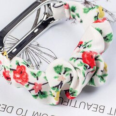 Kellarihm Cloth wristband for Xiaomi Mi Band 6/5/4/3 strap bracelet elastic scrunchies (White) hind ja info | Nutikellade aksessuaarid ja tarvikud | hansapost.ee