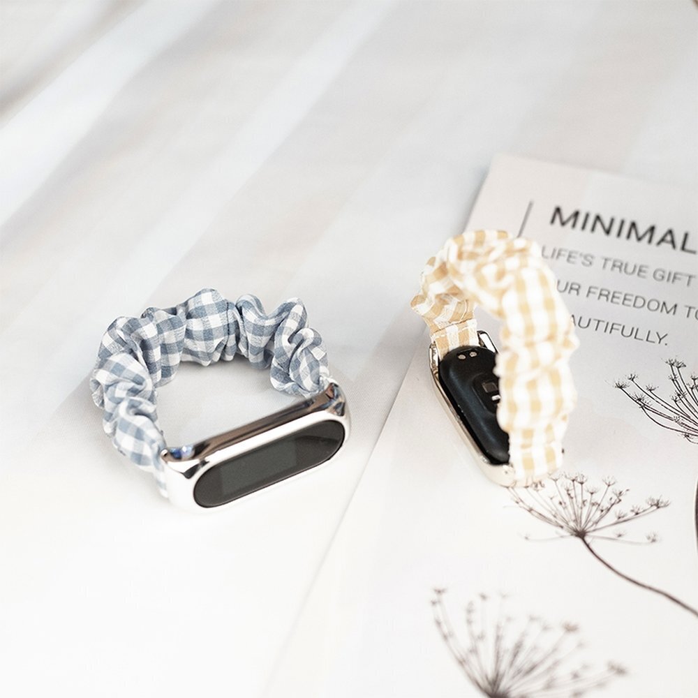 Kellarihm Cloth wristband for Xiaomi Mi Band 6/5/4/3 strap bracelet elastic scrunchies (White) цена и информация | Nutikellade aksessuaarid ja tarvikud | hansapost.ee