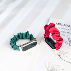 Kellarihm Cloth wristband for Xiaomi Mi Band 6/5/4/3 strap bracelet elastic scrunchies (Red) hind ja info | Nutikellade aksessuaarid ja tarvikud | hansapost.ee