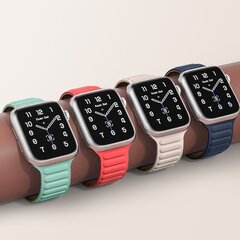 Kellarihm Magnetic Strap Watch 7 45mm Magnetic Wristband Bracelet Bangle (Red) hind ja info | Nutikellade aksessuaarid ja tarvikud | hansapost.ee