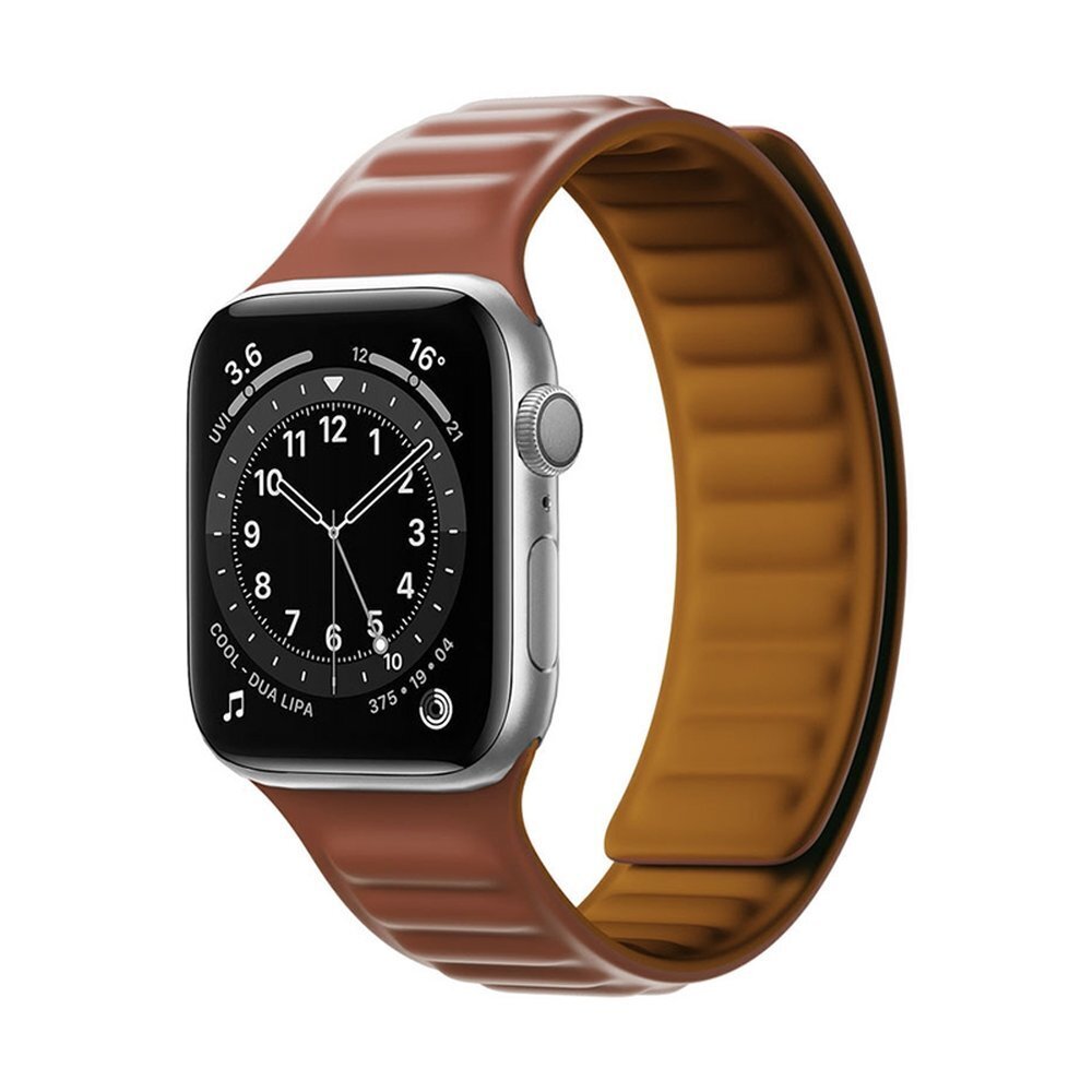 Kellarihm Magnetic Strap Watch Strap 6/5/4/3/2 / SE (44mm / 42mm) Magnetic Band Bracelet (Brown) цена и информация | Nutikellade aksessuaarid ja tarvikud | hansapost.ee