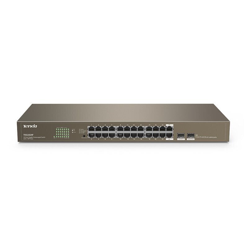 Tenda Teg1024f Network Switch Unmanaged L2 Gigabit Ethernet (10/100/1000) 1u Grey цена и информация | Ruuterid | hansapost.ee