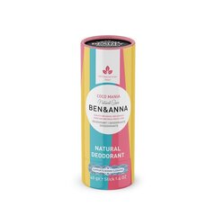 Pulkdeodorant Ben & Anna Natural Dezodorant Coco Mania, 40g hind ja info | Deodorandid | hansapost.ee