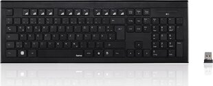 Беспроводная клавиатура Hama 001349590000, черная цена и информация | Клавиатура с игровой мышью 3GO COMBODRILEW2 USB ES | hansapost.ee
