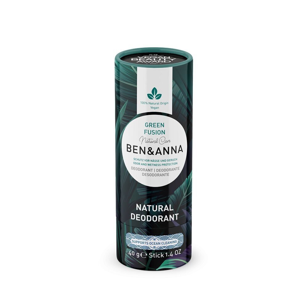 Pulkdeodorant Ben & Anna Natural Dezodorant Green Fusion, 40g hind ja info | Deodorandid | hansapost.ee