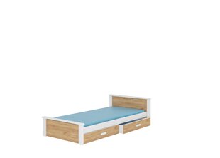 Laste voodi Aldex, 190x90 cm, pruun/valge цена и информация | Детские кровати | hansapost.ee