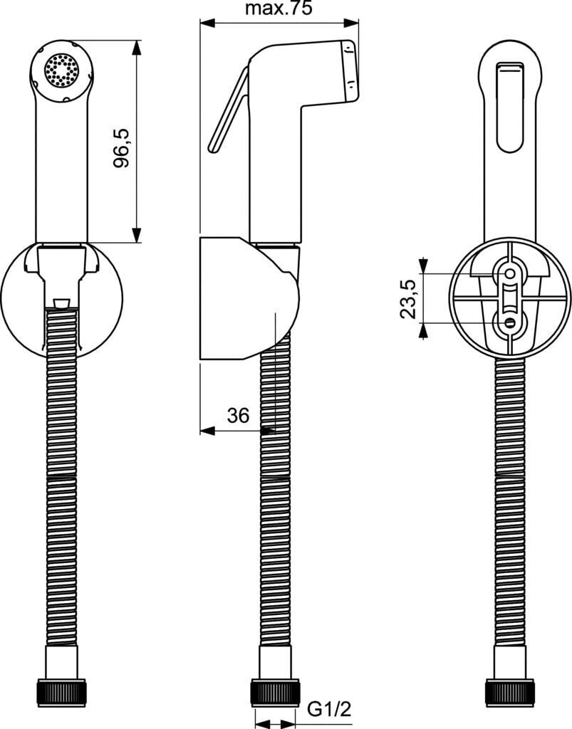 Bidee dušikomplekt Ideal Standard, kroom, B0595AA hind ja info | Vannitoa segistid | hansapost.ee