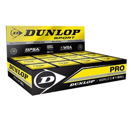 Squash-pallide komplekt Dunlop Pro Yellow Dot, 12 tk. hind ja info | Squash | hansapost.ee