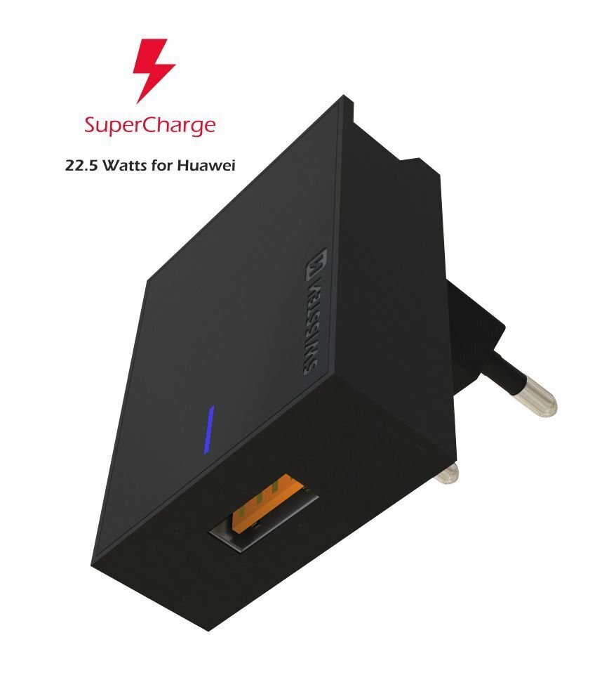 Адаптер Сетевое зарядное устройство Swissten Premium 22.5W Huawei Super  Fast Charge 5V / 4,5A (FCP), черное цена | hansapost.ee