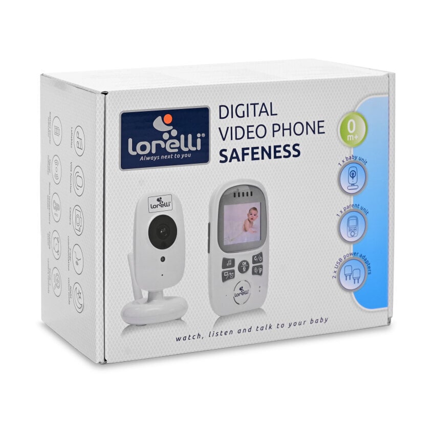 Mobiilne beebimonitor Lorelli Digital Video Phone Safeness, valge цена и информация | Beebimonitorid | hansapost.ee