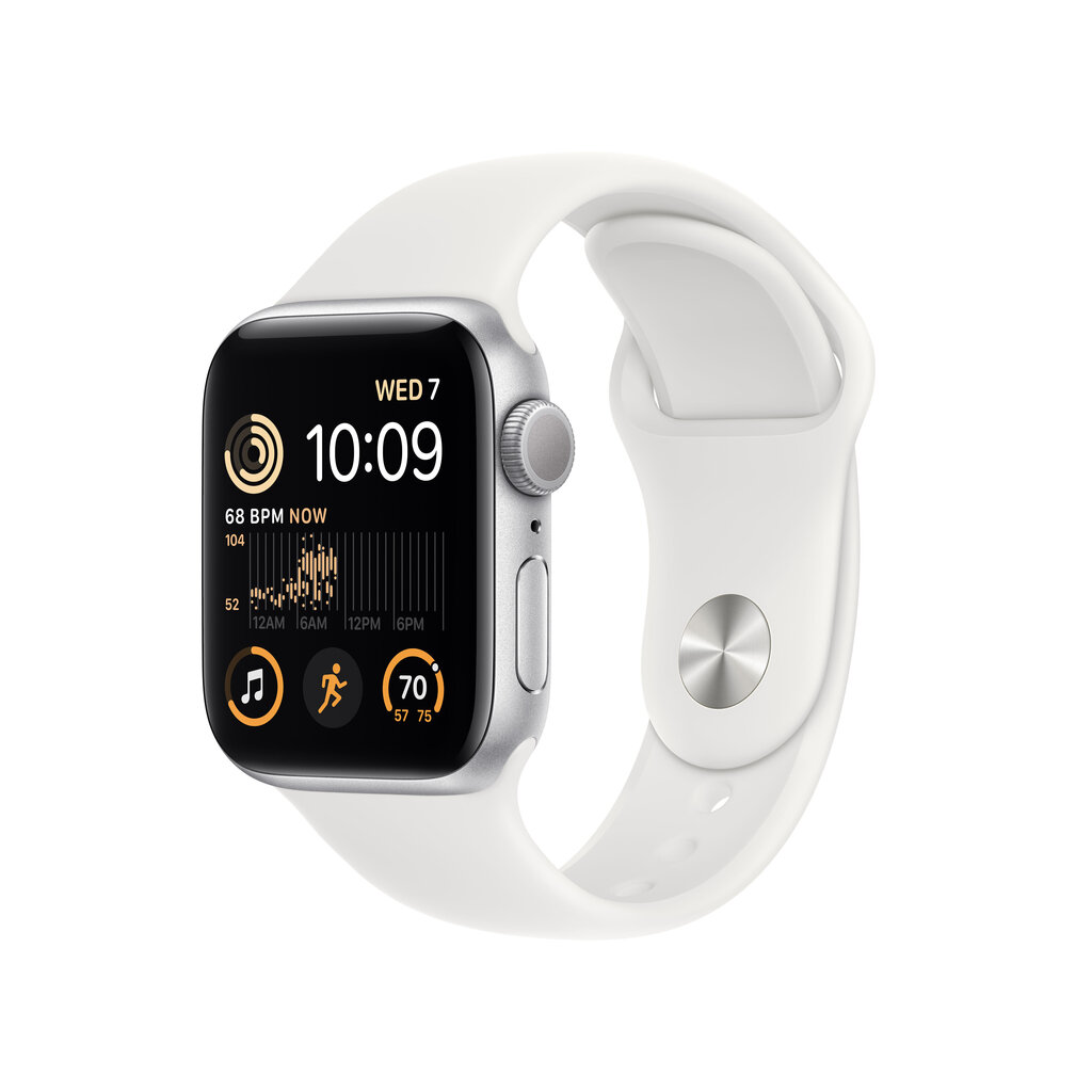 Apple Watch SE GPS + Cellular 40mm Silver Aluminium Case with White Sport Band - Regular 2nd Gen - MNPP3UL/A цена и информация | Nutikellad, laste nutikellad | hansapost.ee