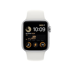 Apple Watch SE2nd Gen GPS + Cellular 44mm Silver Aluminium Case ,White Sport Band - MNQ23UL/A цена и информация | Смарт-часы (smartwatch) | hansapost.ee