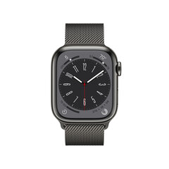 Apple Watch Series 8 GPS + Cellular 45mm Graphite Stainless Steel Case ,Graphite Milanese Loop MNKX3UL/A цена и информация | Apple Умные часы и браслеты | hansapost.ee