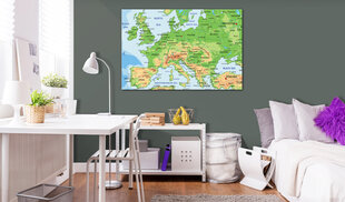 Pilt - Map of Europe 60x40 cm hind ja info | Seinapildid | hansapost.ee