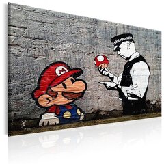 Картина - Mario and Cop by Banksy 90x60 см цена и информация | Картины, живопись | hansapost.ee