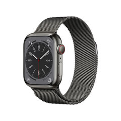 Apple Watch Series 8 GPS + Cellular 45mm Graphite Stainless Steel Case ,Graphite Milanese Loop MNKX3EL/A LV-EE цена и информация | Смарт-часы | hansapost.ee