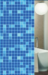 PEVA vannitoakardin "Benedomo", siniste ruutudega hind ja info | Vannitoa aksessuaarid | hansapost.ee
