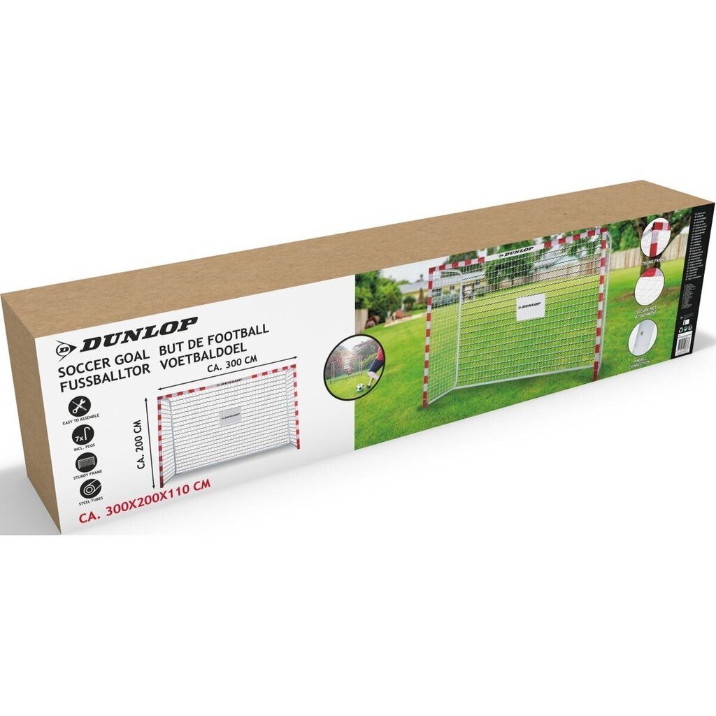 Jalgpallivärav Dunlop Allround, 300x200x110 cm hind ja info | Jalgpalliväravad ja jalgpallivõrgud | hansapost.ee