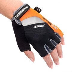 Велосипедные перчатки Meteor Gel GX35, оранжевый/черный цвет цена и информация | Велоперчатки | hansapost.ee