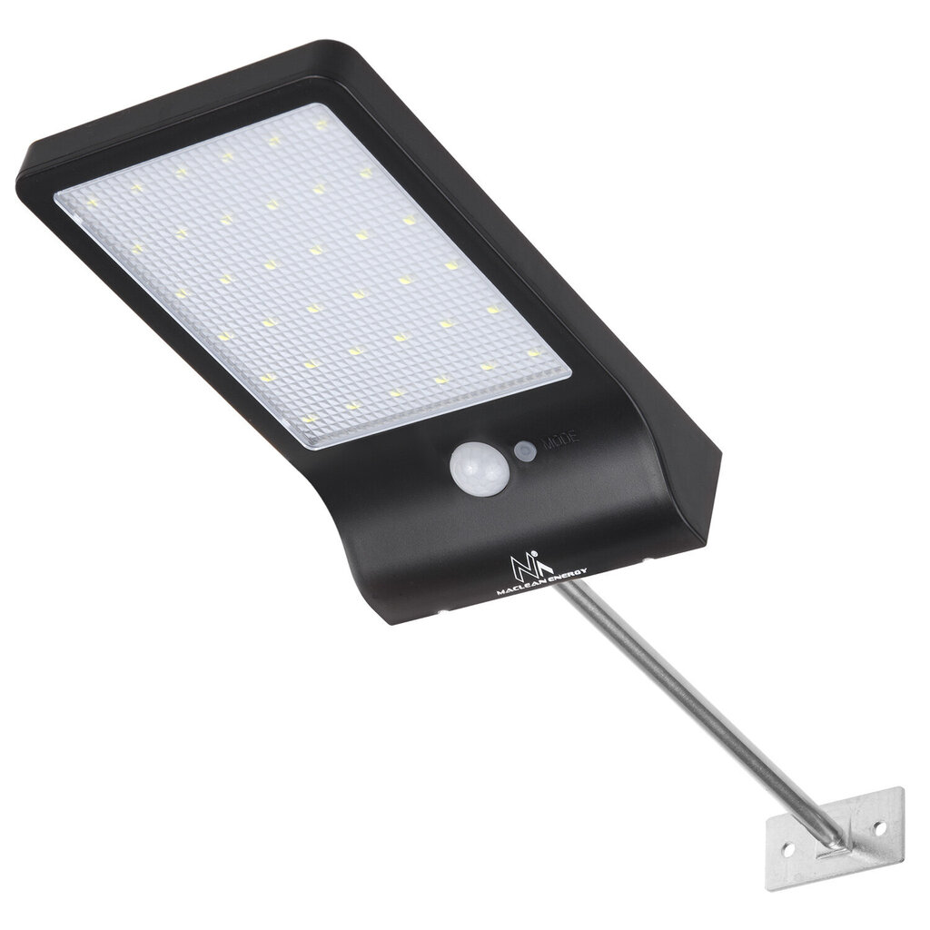 Maclean MCE444 Solar LED Lamp Motion Sensor PIR Twilight Outdoor Wall Light IP65 Adjustable Wireless цена и информация | Aiavalgustid ja õuevalgustid | hansapost.ee