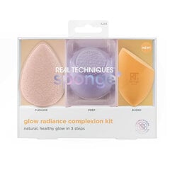 Meigi käsn Real Techniques Sponge + Glow Radiance Complexion (3 pcs) цена и информация | Кисти для макияжа, спонжи | hansapost.ee