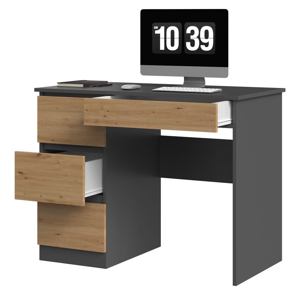 Sülearvuti laud Mijas, vasak, antratsiit/tamme värv hind ja info | Arvutilauad, kirjutuslauad | hansapost.ee