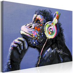 Картина - Musical Monkey (1 Part) Wide 120x80 см цена и информация | Картины, живопись | hansapost.ee