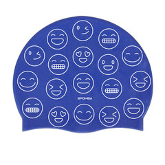 Шапочка для плавания для детей Spokey Emoji, синяя цена и информация | Spokey Водный спорт | hansapost.ee