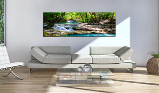 Картина - Nature: Forest Waterfall 135x45 см цена и информация | Картины, живопись | hansapost.ee