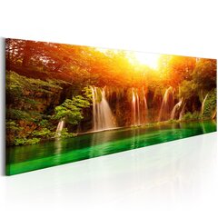 Pilt - Nature: Magnificent Waterfall 135x45 cm hind ja info | Seinapildid | hansapost.ee