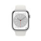 Apple Watch Series 8 GPS + Cellular 45mm Silver Aluminium Case ,White Sport Band - MP4J3EL/A LV-EE hind ja info | Nutikellad, laste nutikellad | hansapost.ee