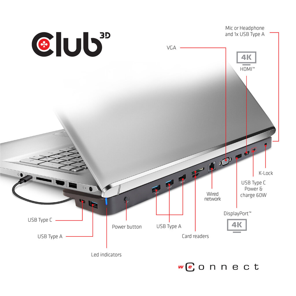 Club 3D CSV-1564W100 цена и информация | USB adapterid ja jagajad | hansapost.ee