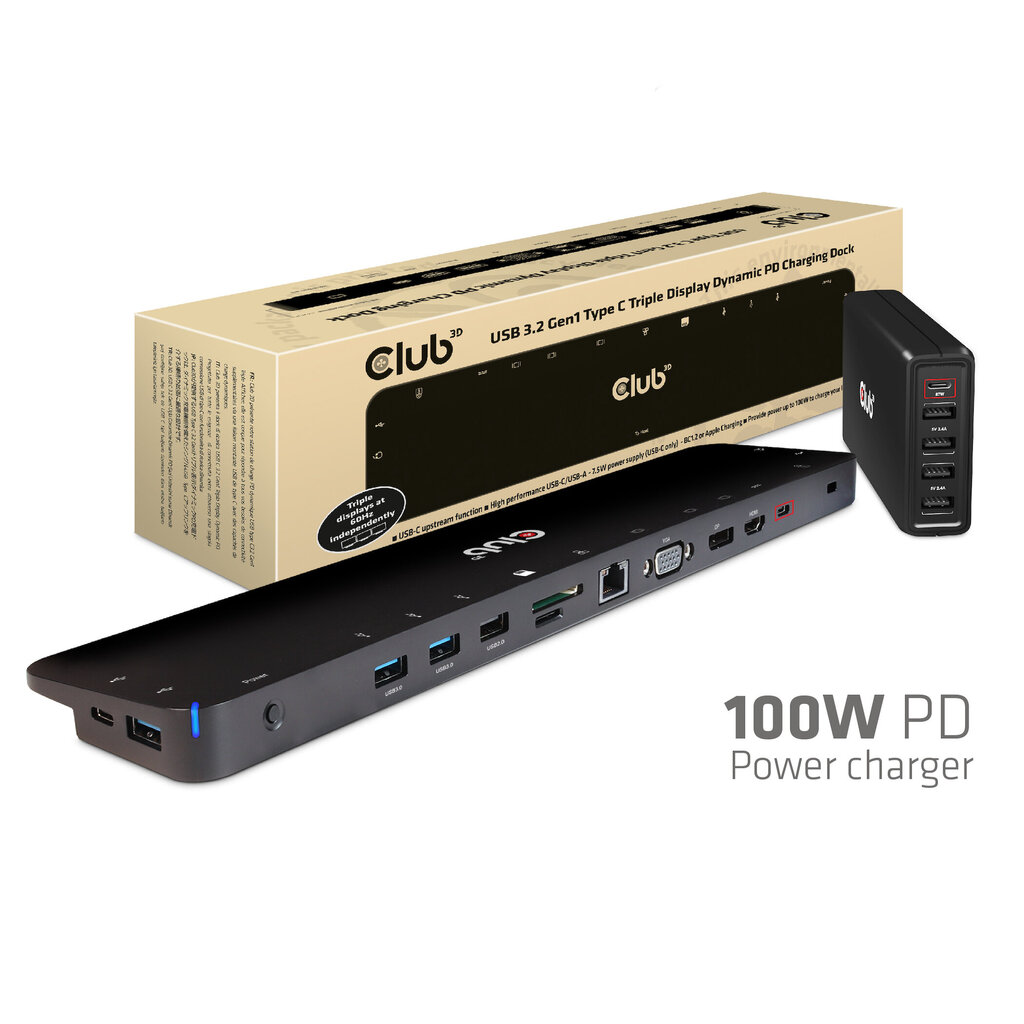 Club 3D CSV-1564W100 hind ja info | USB adapterid ja jagajad | hansapost.ee