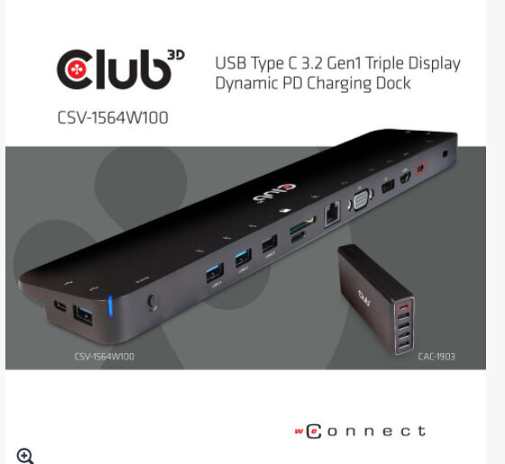 Club 3D CSV-1564W100 цена и информация | USB adapterid ja jagajad | hansapost.ee