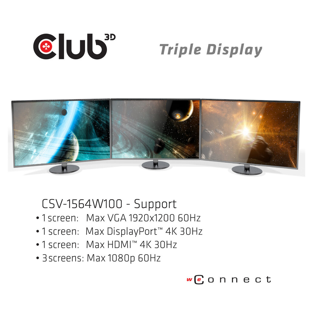 Club 3D CSV-1564W100 hind ja info | USB adapterid ja jagajad | hansapost.ee