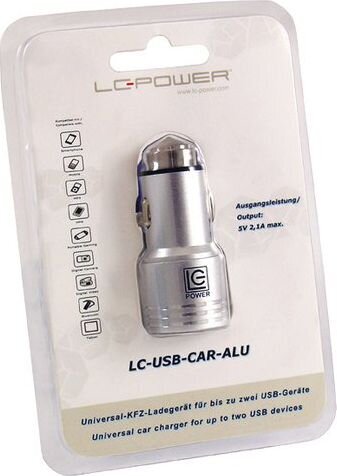 LC-Power LC-USB-CAR-ALU цена и информация | Laadijad mobiiltelefonidele | hansapost.ee