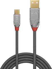 CABLE USB2 A TO MICRO-B 2M/CROMO 36652 LINDY hind ja info | Mobiiltelefonide kaablid | hansapost.ee