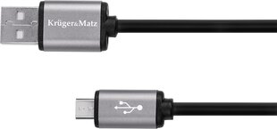 Kruger&Matz USB-A - microUSB 1.8 m (KM1236) hind ja info | Kruger & Matz Mobiiltelefonid, fotokaamerad, nutiseadmed | hansapost.ee