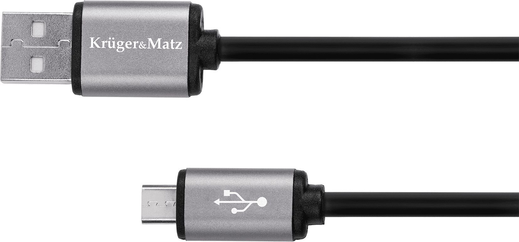 Kruger&Matz USB-A - microUSB 1.8 m (KM1236) цена и информация | Mobiiltelefonide kaablid | hansapost.ee