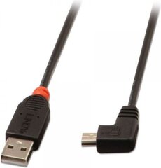 CABLE USB2 A TO MINI-B 1M/90 DEGREE 31971 LINDY hind ja info | Mobiiltelefonide kaablid | hansapost.ee