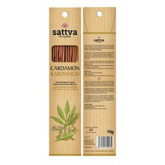 Viirukipulgad, kardemon 30G (15 TK) SATTVA hind ja info | Sattva Ayurveda Parfüümid, lõhnad ja kosmeetika | hansapost.ee