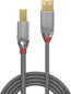CABLE USB2 A-B 3M/CROMO 36643 LINDY hind ja info | Mobiiltelefonide kaablid | hansapost.ee